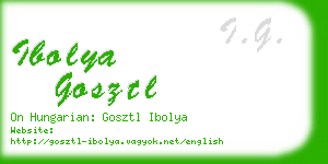 ibolya gosztl business card
